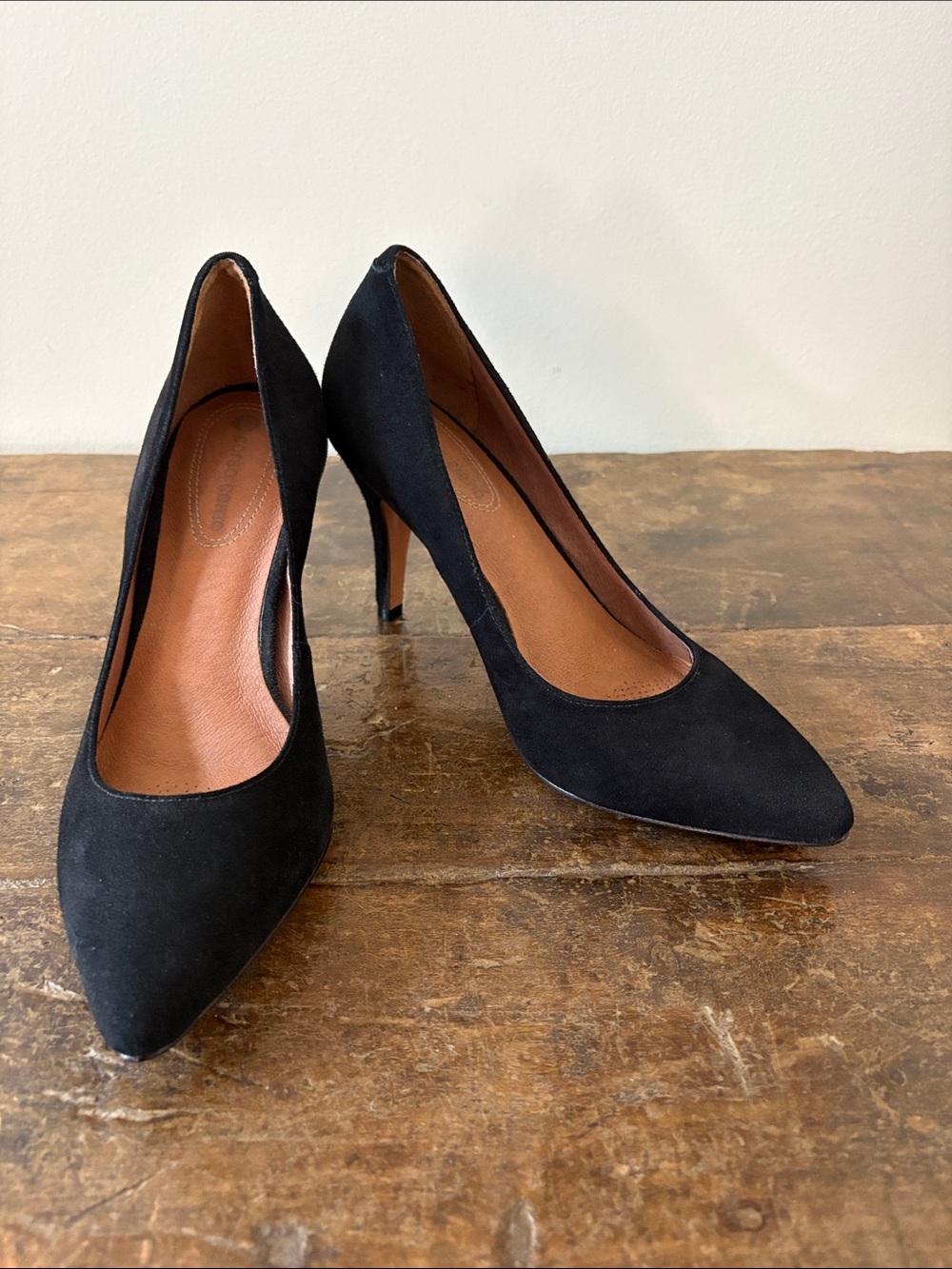 Corso Como Black Suede Pointed Toe Stilettos